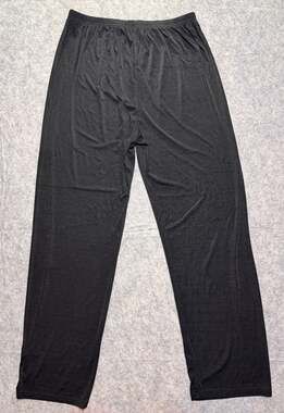 Womens XL Black Slinky Knit Pull On Pants Elastic Waist Travel USA TR Bentley